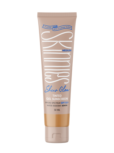 Skinnies Sheer Glow Tinted Gel Sunscreen SPF50+ Medium