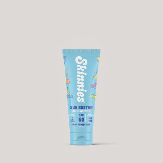Skinnies SUN BUSTER SPF50 100ml application video