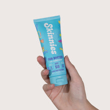 Load image into Gallery viewer, Skinnies SUN BUSTER SPF50 100ml in hand